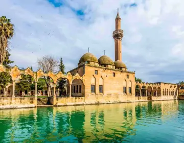 Sacred Pool of Abraham with historic Sanliurfa scenery