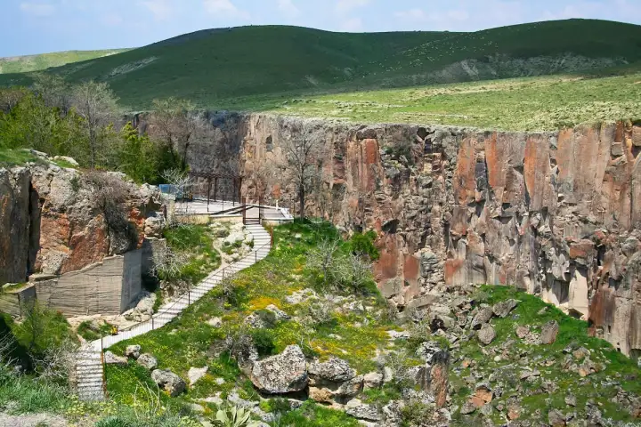 Ihlara Valley canyon walls and nature