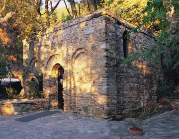 Detail of stone walls at St John Ancient Church Ephesus