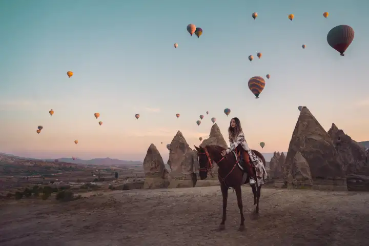 Horseback riding tour in Cappadocia valleys