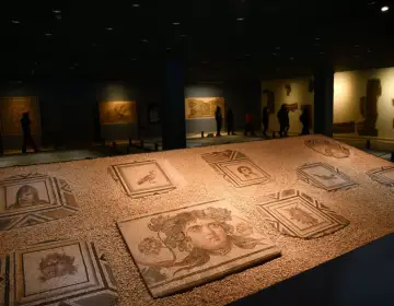 Antichi mosaici al Museo dei Mosaici di Zeugma a Gaziantep in Turchia