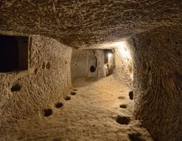 Exploring Derinkuyu Underground City chambers